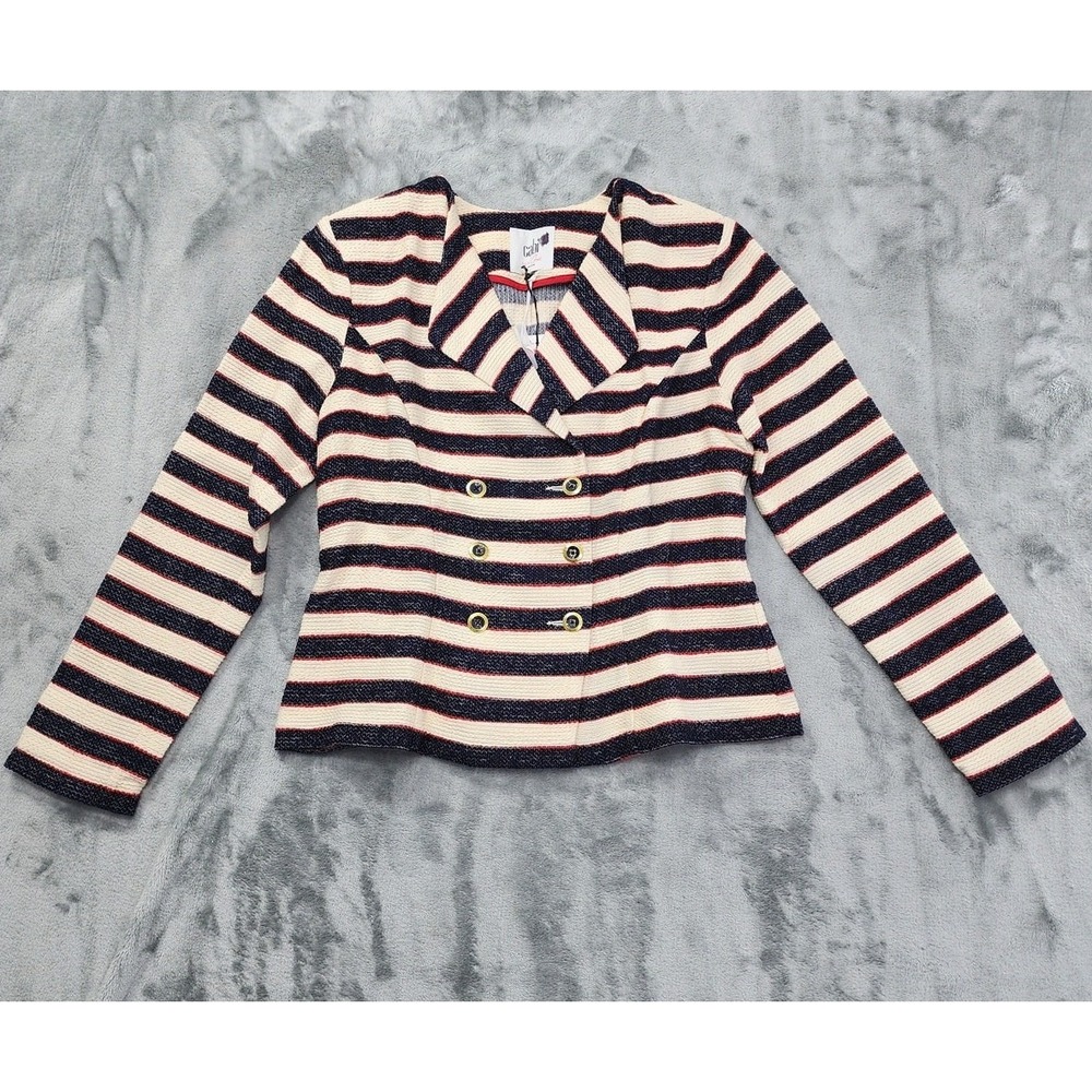NEW CABI Blazer Womens 6 Nautical Stripe‎ 5094 Cruise Jacket Double Breasted